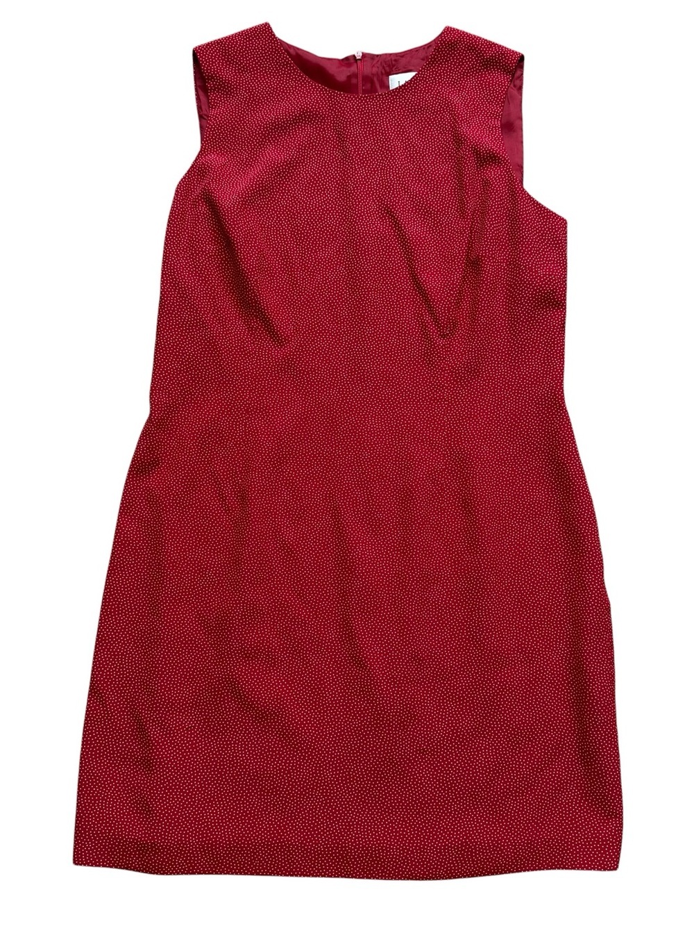 Vintage Laundry by Shelli Segal Red Polka Dot Sheath Dress Size 12 Career Chic